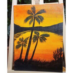 NAT6- Nature Loving Lack View At Sun Set & Signed By "CANNOOVA"